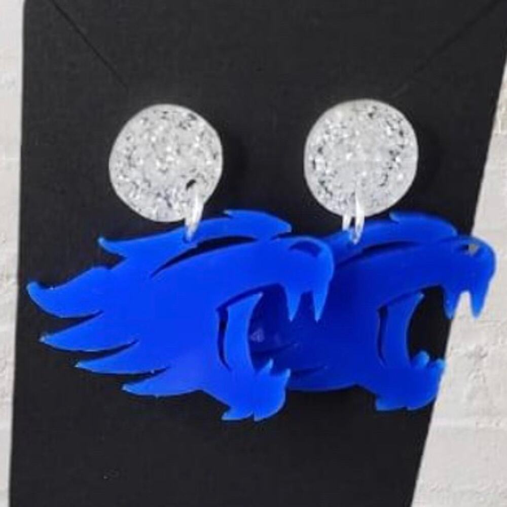 UK Kentucky Wildcats Acrylic Earrings